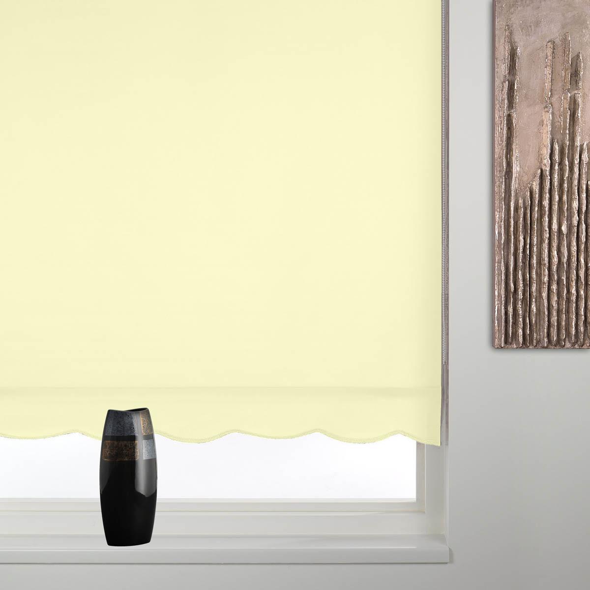 Scalloped Edge Roller Blinds - Many Sizes - Trimable - Picture 7 of 13