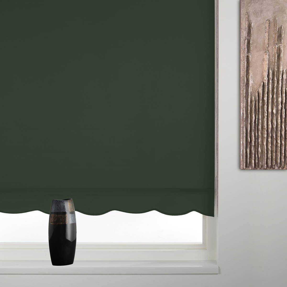 Scalloped Edge Roller Blinds - Many Sizes - Trimable - Picture 5 of 13