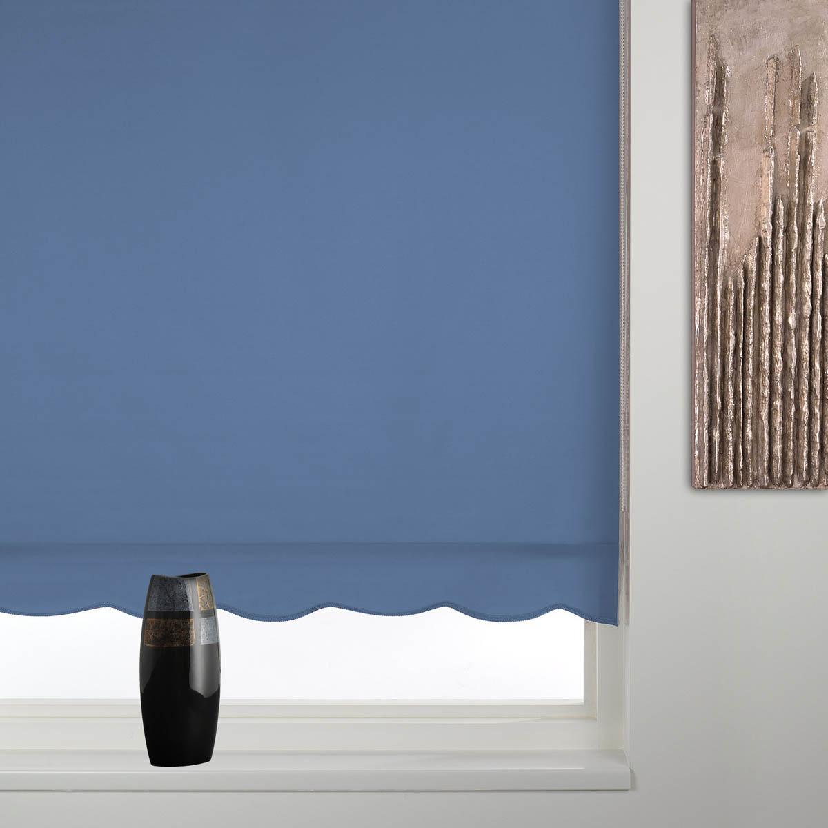 Scalloped Edge Roller Blinds - Many Sizes - Trimable - Picture 3 of 13