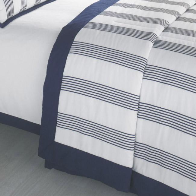 Portland Bedspread In Navy Free UK Delivery Terrys Fabrics
