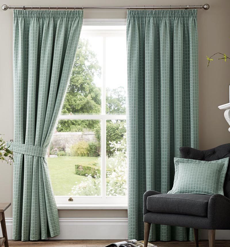Marlowe Readymade Curtains In Duck Egg | Free UK Delivery | Terrys Fabrics