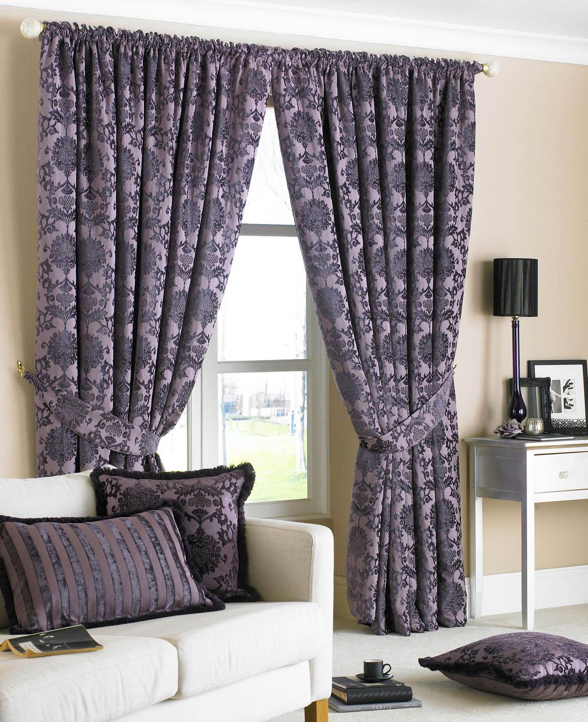 Damson Hanover Ready Made Curtains Free UK Delivery Terrys Fabrics   Hanover Ppt Damson 